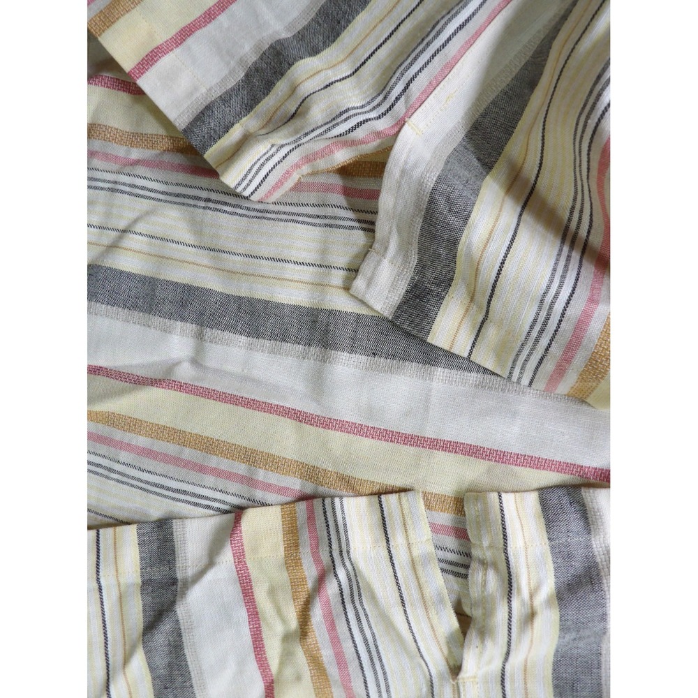 VTG 90s Joseph Abboud Men XL Linen Viscose Striped Short Sleeve Shirt Hong Kong - Picture 12 of 16